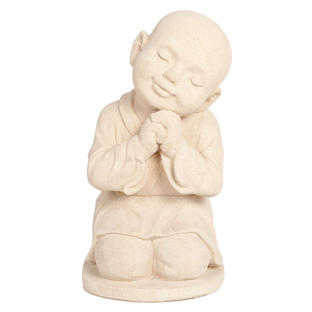 Buddha Figur DREAM ca. H42cm Antik-Beige Zement