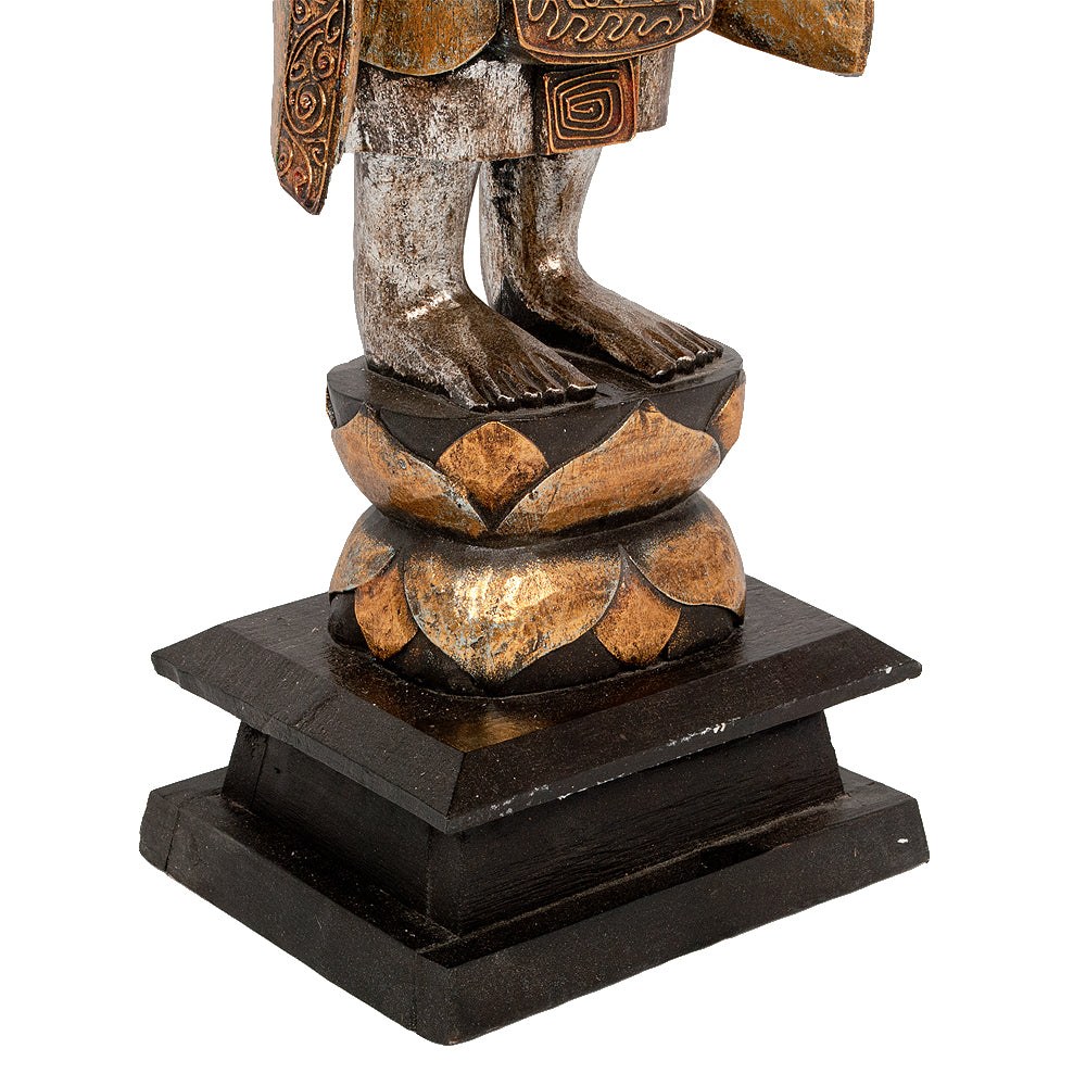 Buddha-Figur PIEDI Gold Handarbeit Albasia