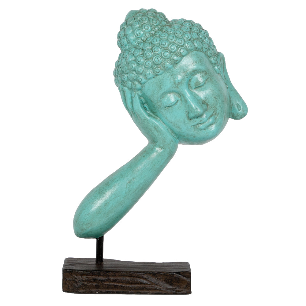 Buddha Statue RELAX ca. H72cm Antik-Grün