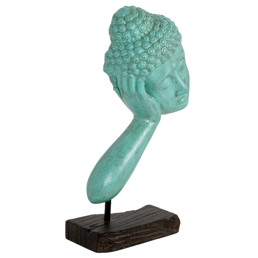 Buddha Statue RELAX ca. H72cm Antik-Grün