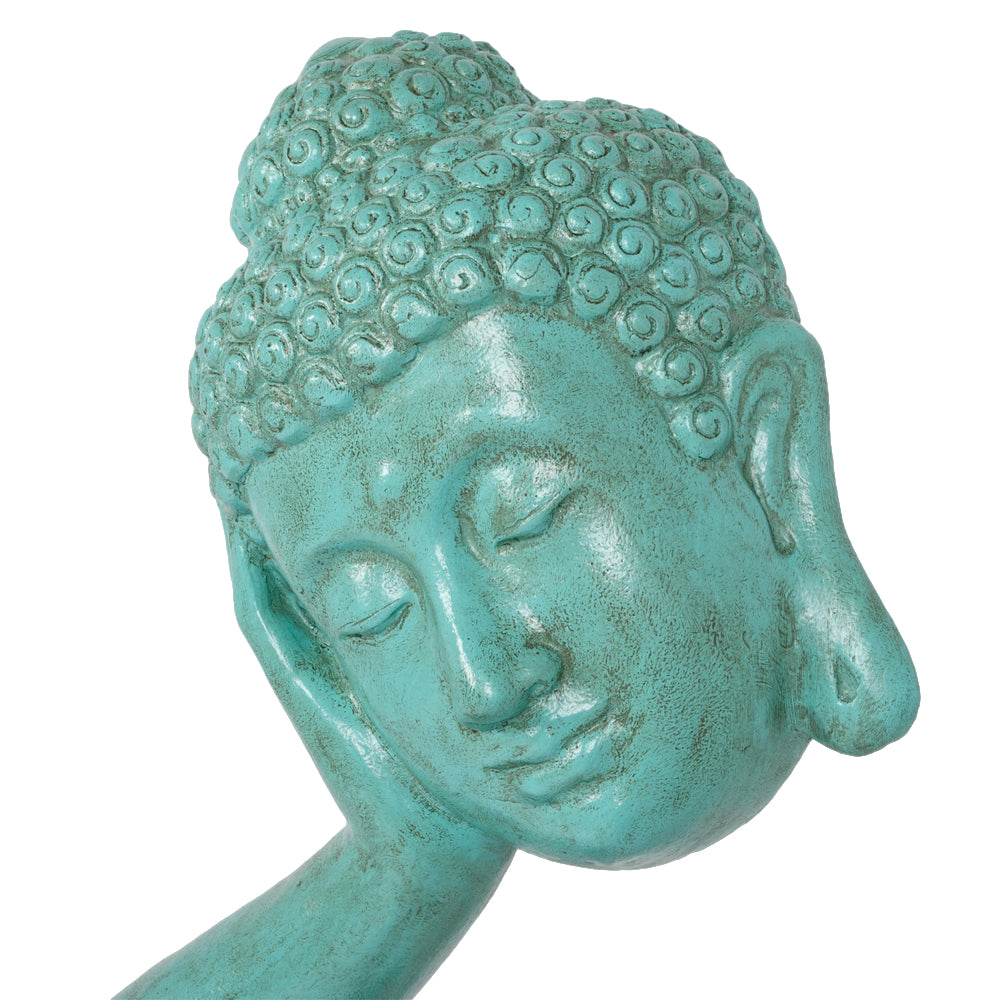 Buddha Statue RELAX ca. H72cm Antik-Grün