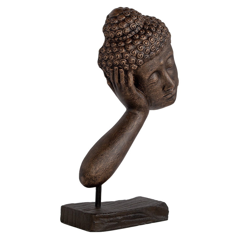 Buddha Statue RELAX ca. H72cm Gold-Schwarz