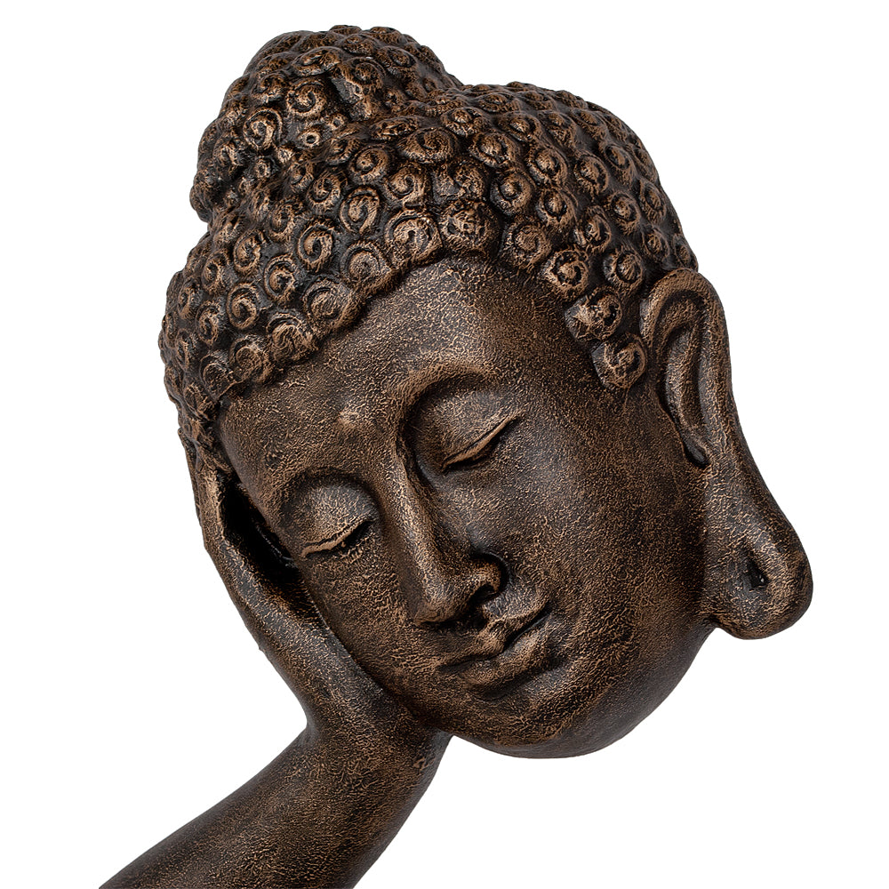 Buddha Statue RELAX ca. H72cm Gold-Schwarz