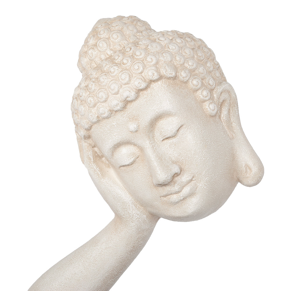 Buddha Statue RELAX ca. H72cm Weiß