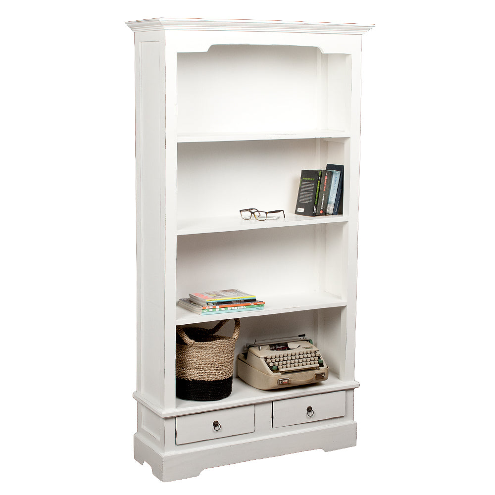 Bücherregal ANGELIQUE Antik Weiß ca. B97cm