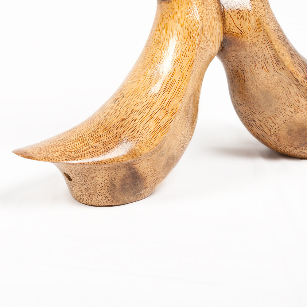 Deko-Figur DUCK LOVE ca. H35cm Bambus / Teak Natural Holz Handarbeit