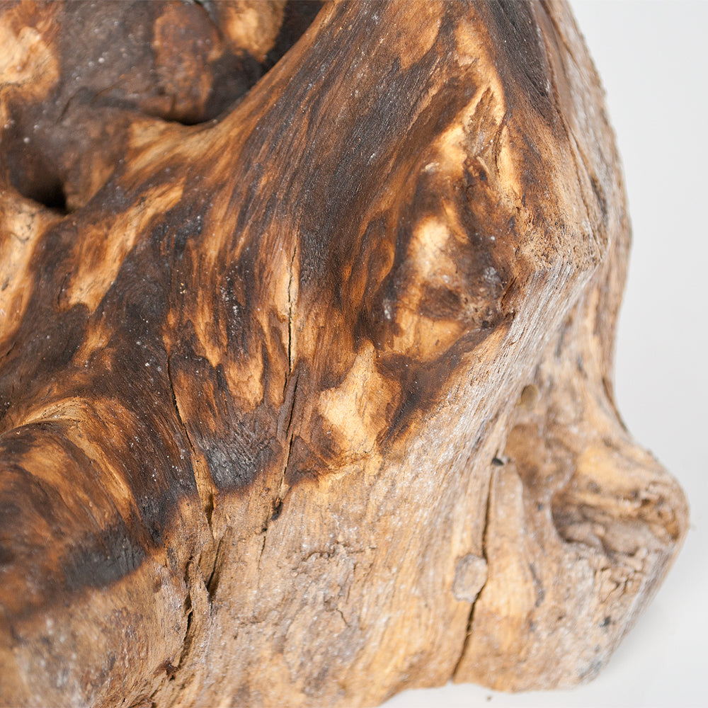 Deko-Glas Unikat DROP-5 Teak Natural Handarbeit Schale