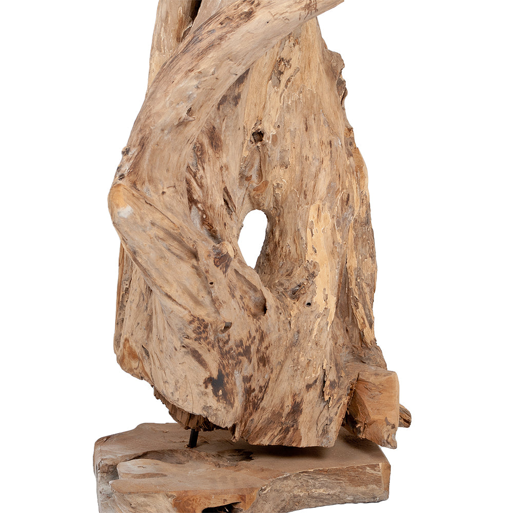 Einzigartiges Deko-Objekt DROP-DUO ca. H150cm Teakholz