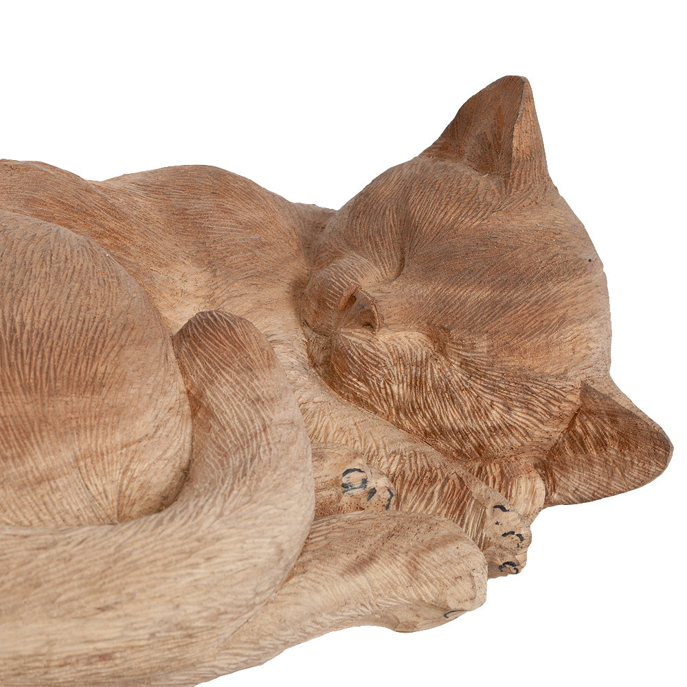 Deko-Katze KUCING Suar-Wood