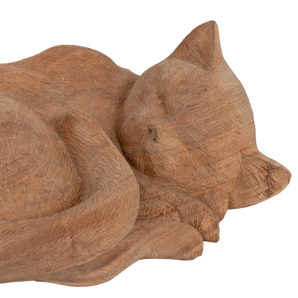 Deko-Katze KUCING Suar-Wood