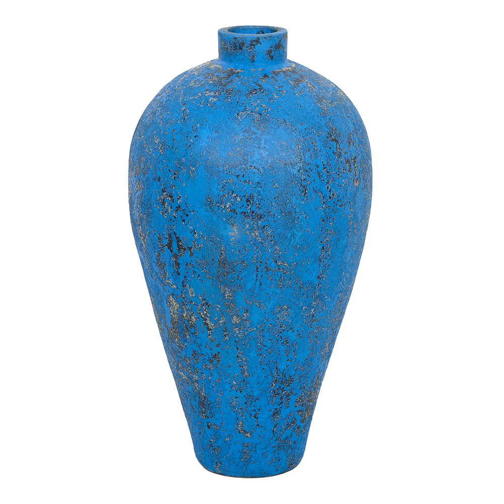 Deko-Vase COTTA-L Antik-Blau
