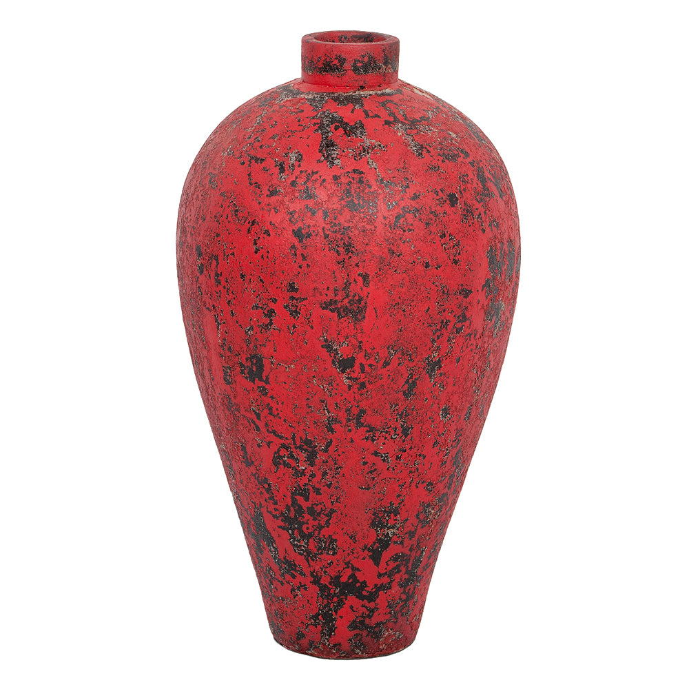 Deko-Vase COTTA-L Antik-Rot