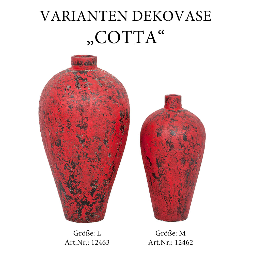 Deko-Vase COTTA-M Antik-Rot