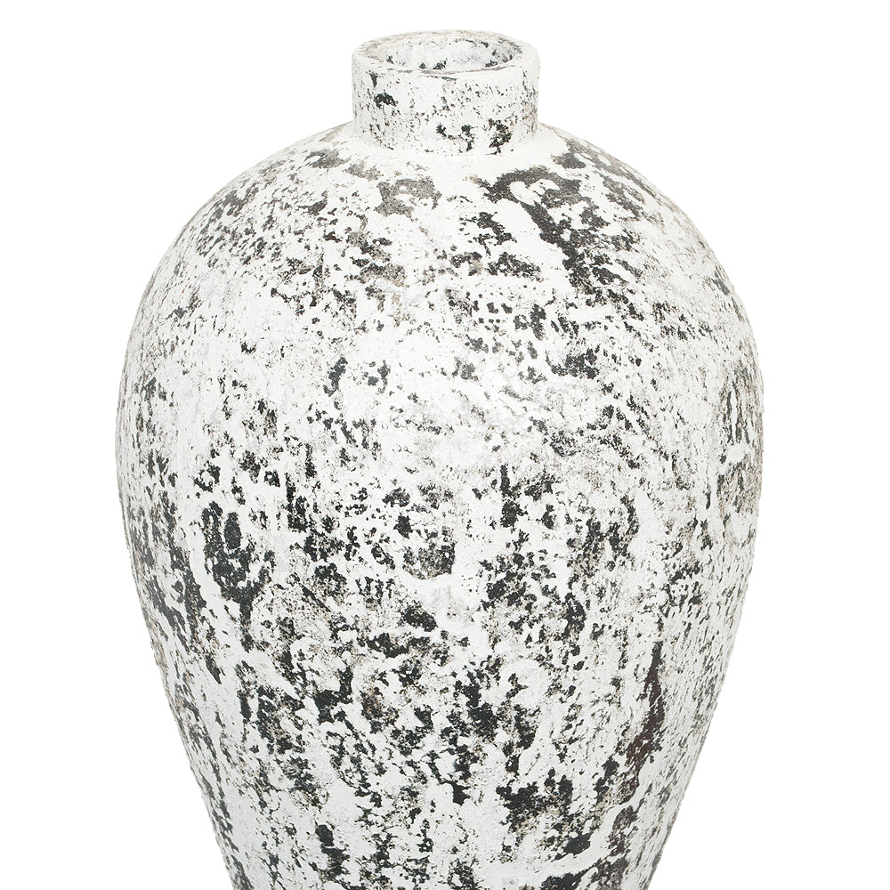 Deko-Vase COTTA-M Antik-Weiß