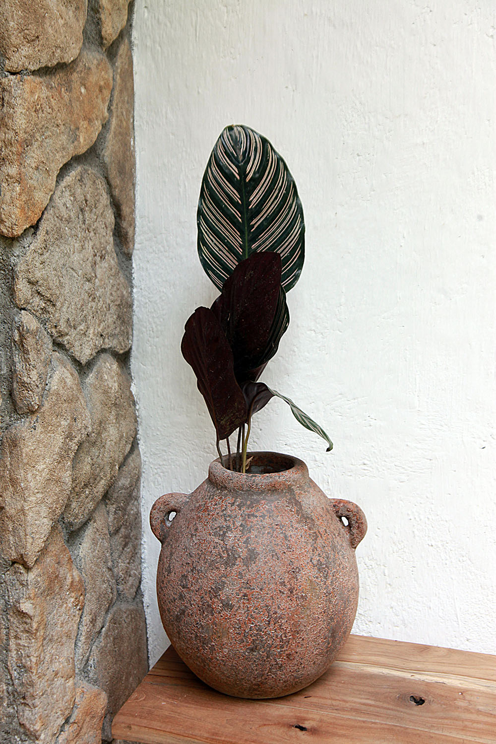 Deko-Vase LOTTA Antik-Braun ca. H30cm