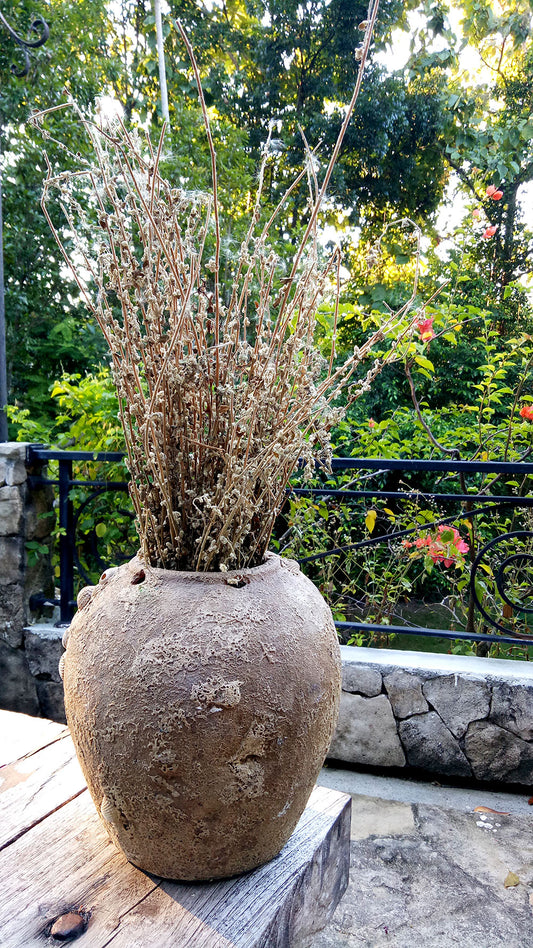 Deko-Vase SEANIC Antik-Fossil-Braun ca. H20cm