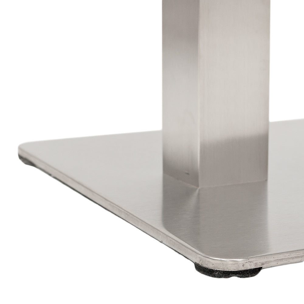 Esstischfuß "BISTRO-2" Edelstahl gebürstet