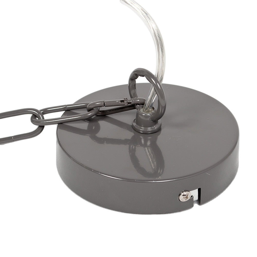 Metall Hängeleuchte BJÖRN D47cm Grau Industrie-Look