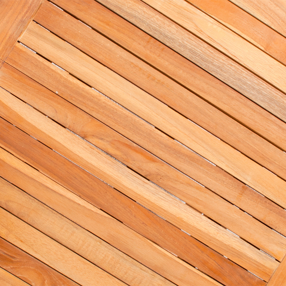 Teak Klapptisch KURSI-Okto 50cm Natural Massivholz Beistelltisch Outdoor