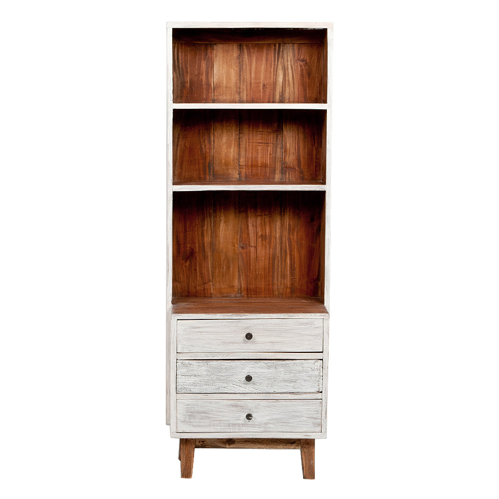 Mahagoni Standregal INDO White Wash ca. H150cm