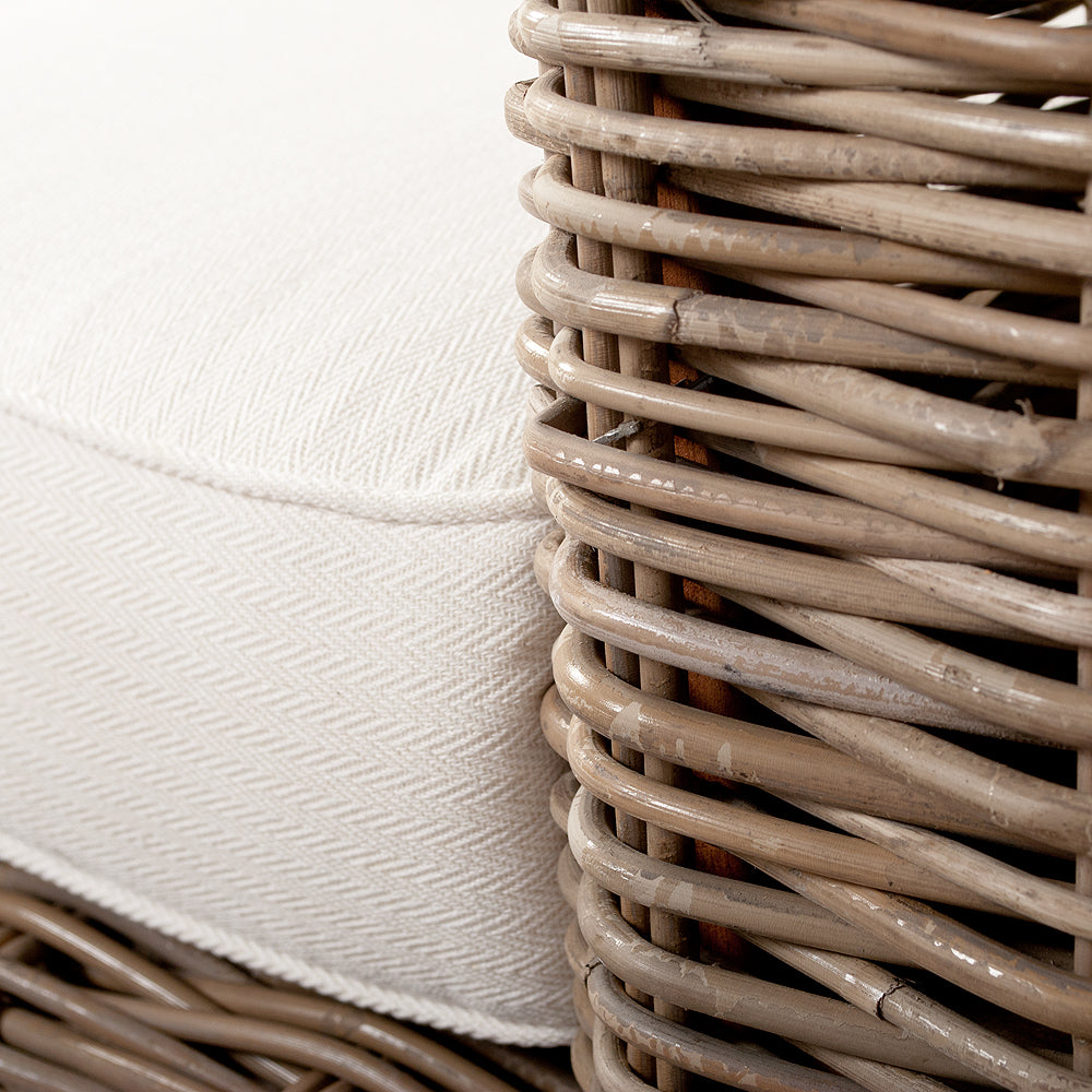 Lounge Sessel LIVING Rattan in Kubu Grey ca. B90cm