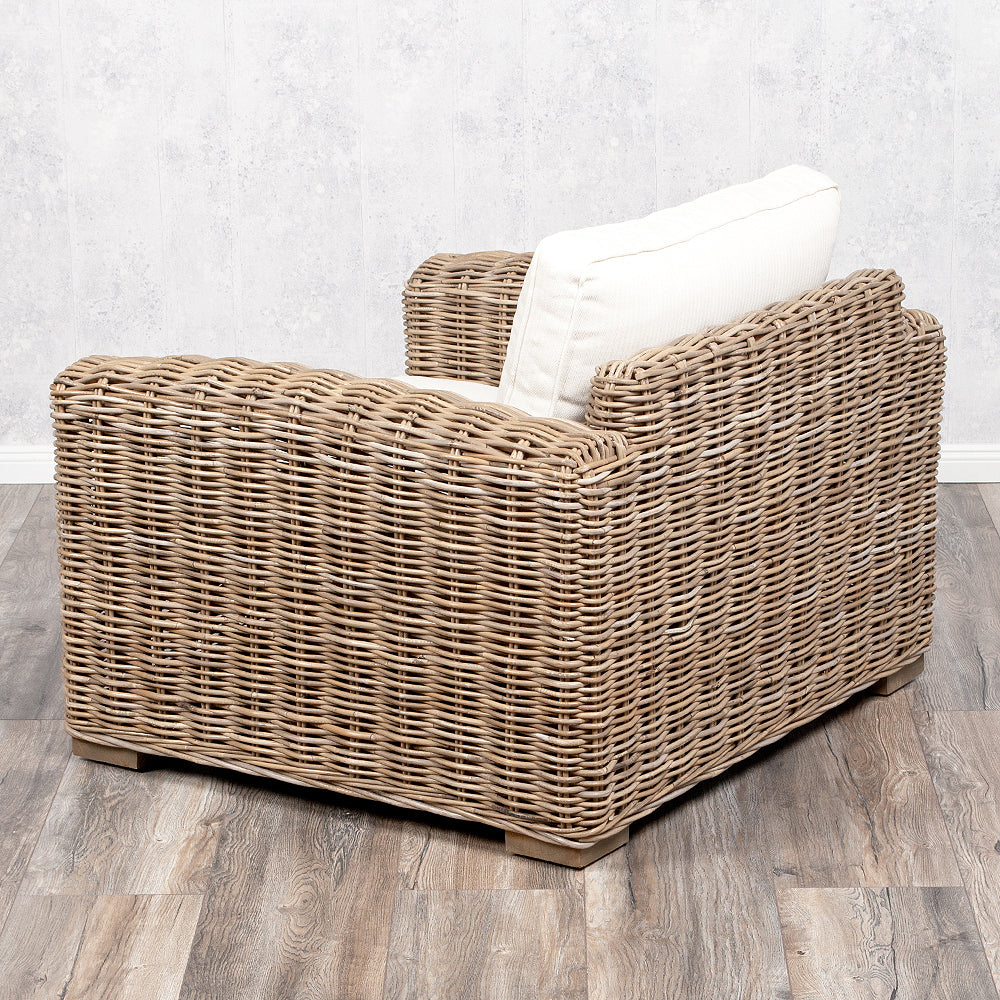 Lounge Sessel LIVING Rattan in Kubu Grey ca. B90cm