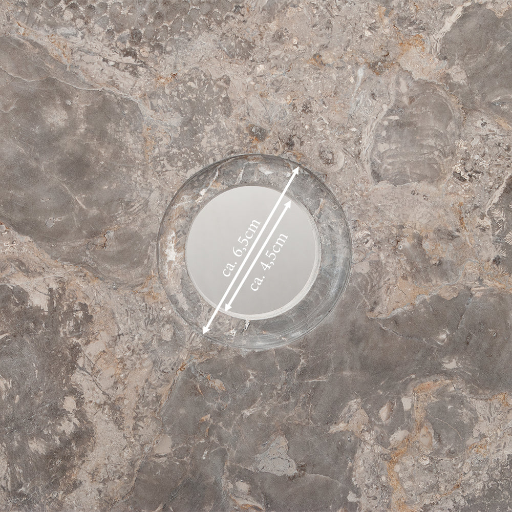Marmor Waschbecken MARMER-oval Grau