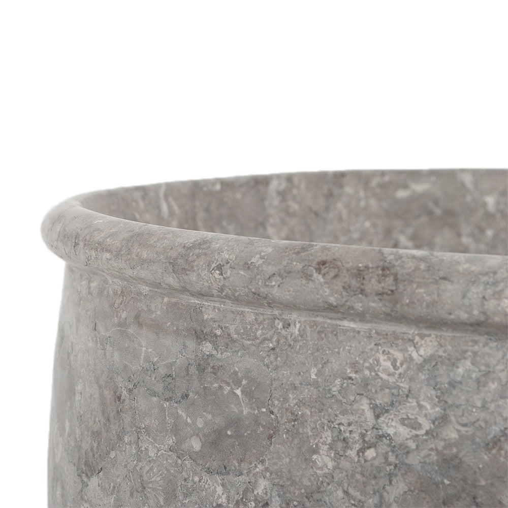 Marmor Waschbecken MARMER-oval Grau