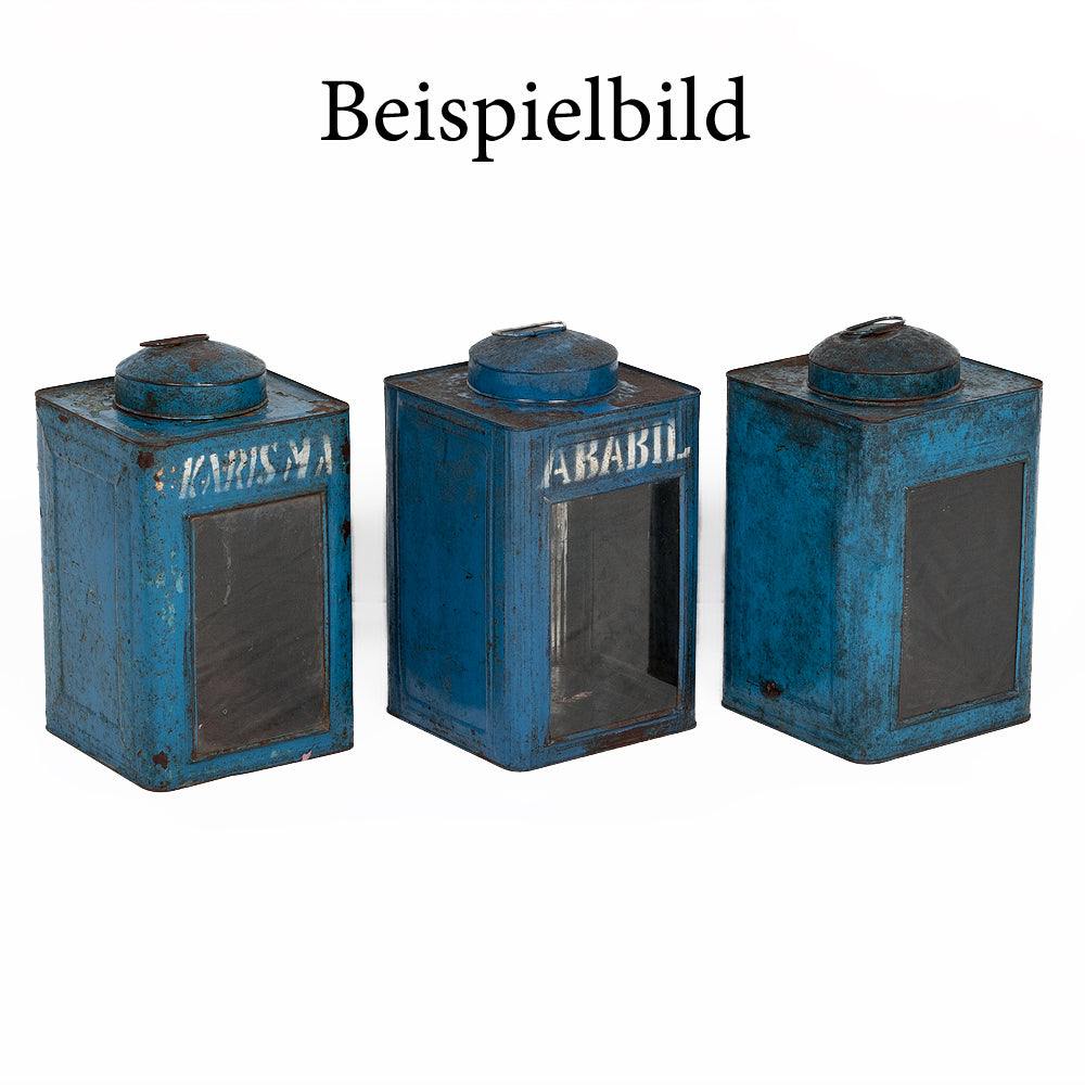 Metall Laterne CRACK ca. H40cm Antik-Blau