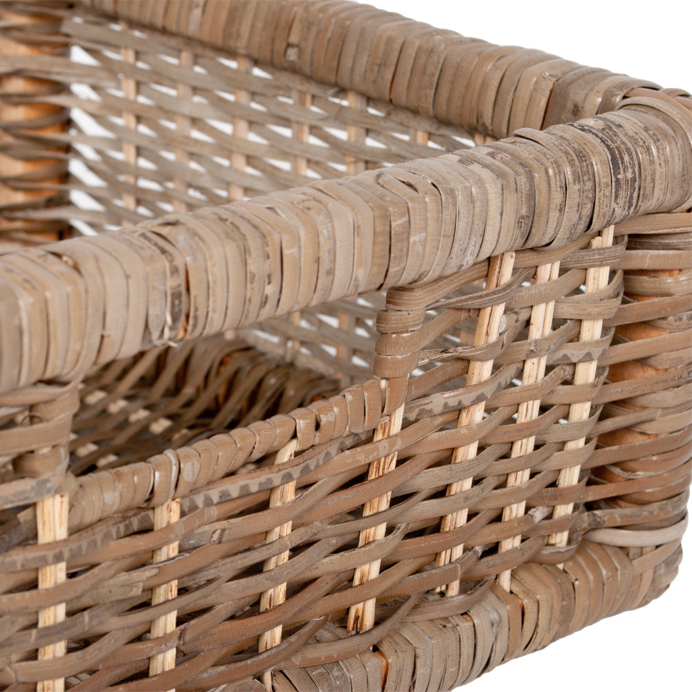 Rattan Korb CESTA-Med Grey