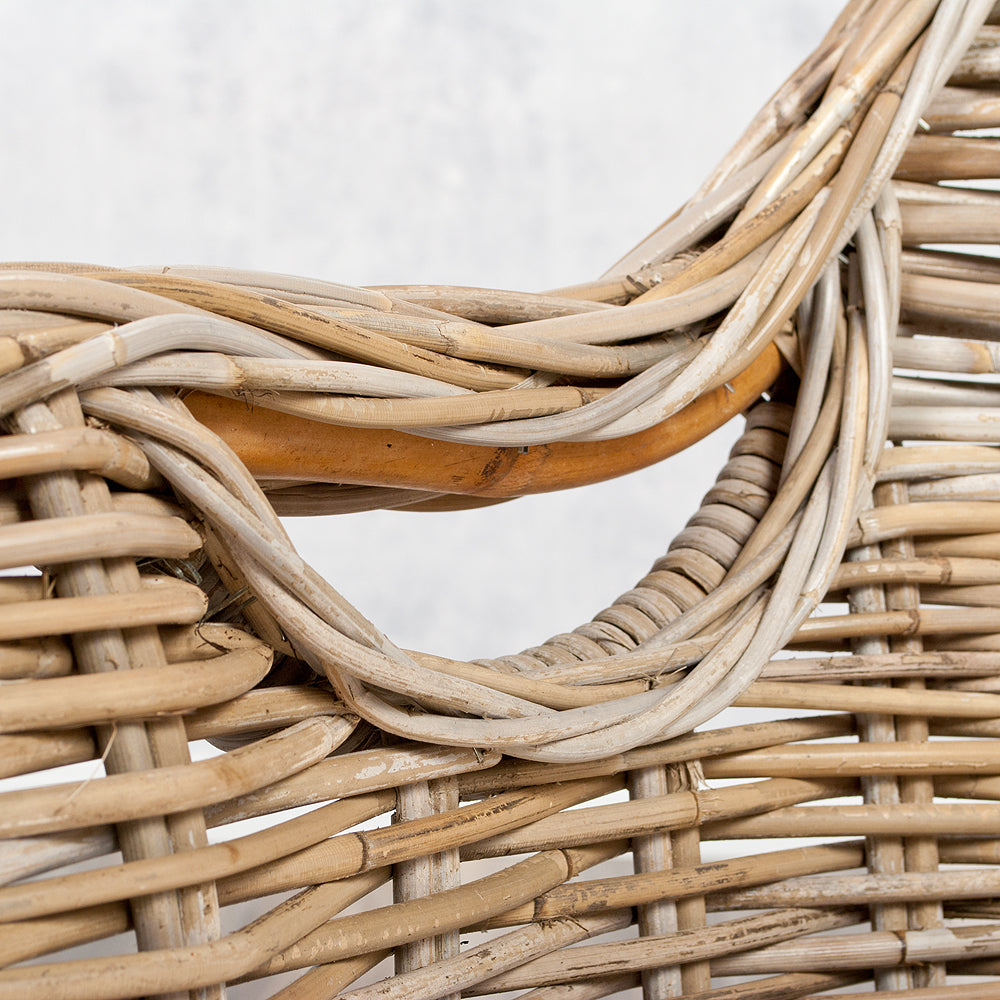 Rattan-Sessel CHARLOTTE Natural Grey inkl. Sitzkissen