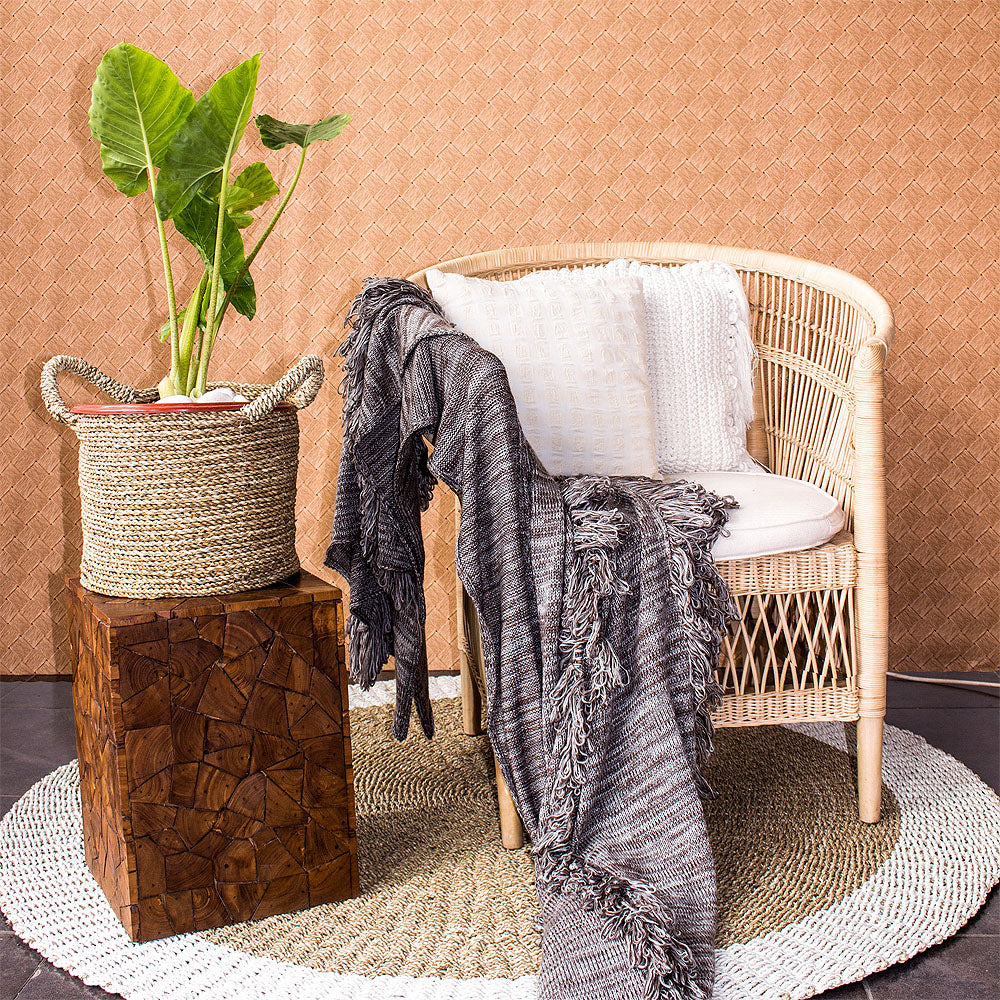 Rattan-Sessel MALAWI Natural inkl. Sitzkissen