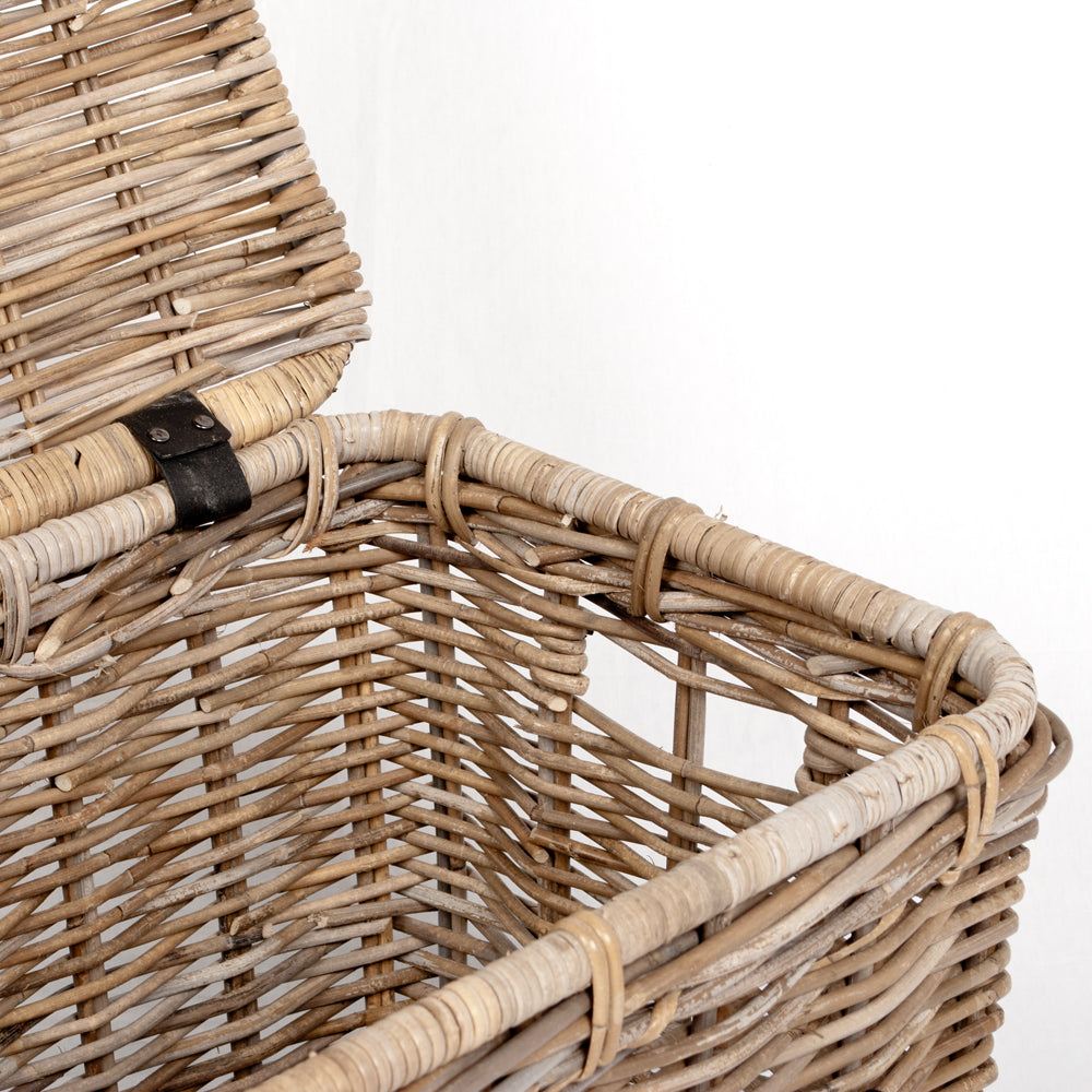 Rattan Truhe RESSY Grey ca. L60cm Couchtisch