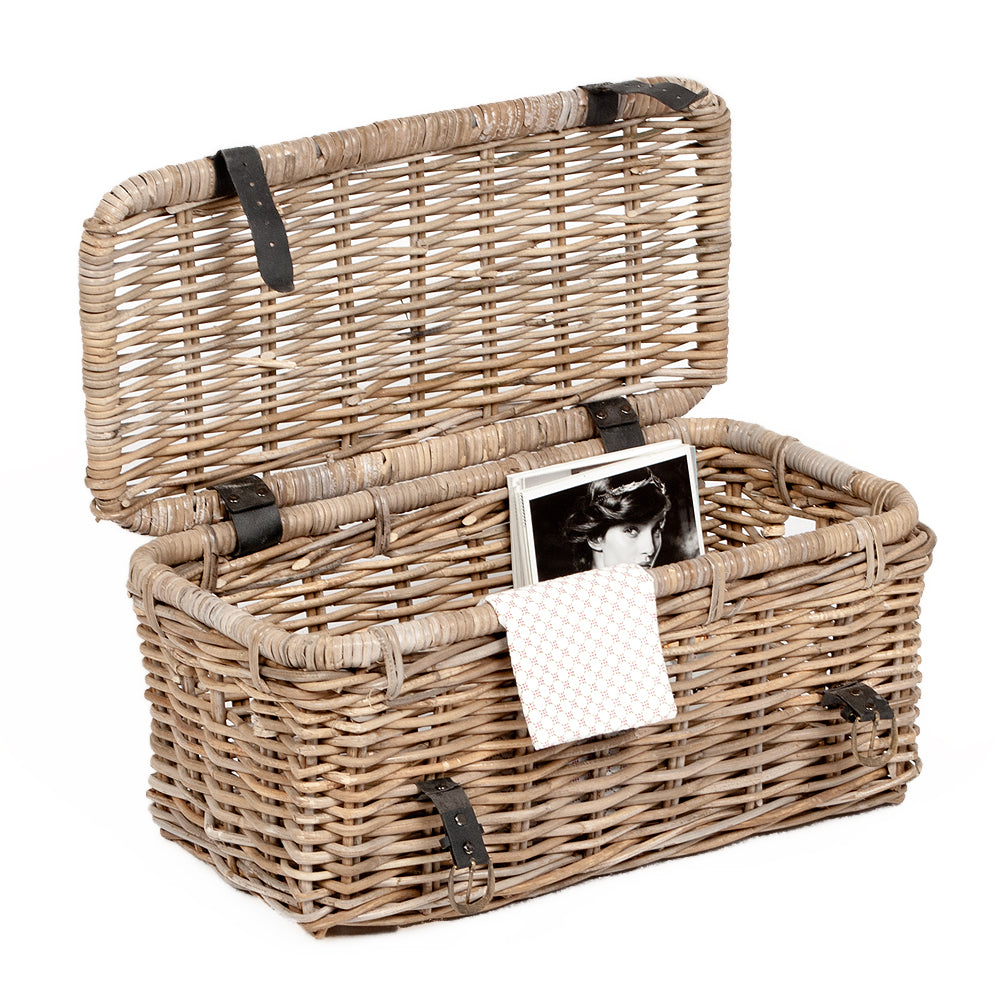 Rattan Truhe RESSY Grey ca. L60cm Couchtisch