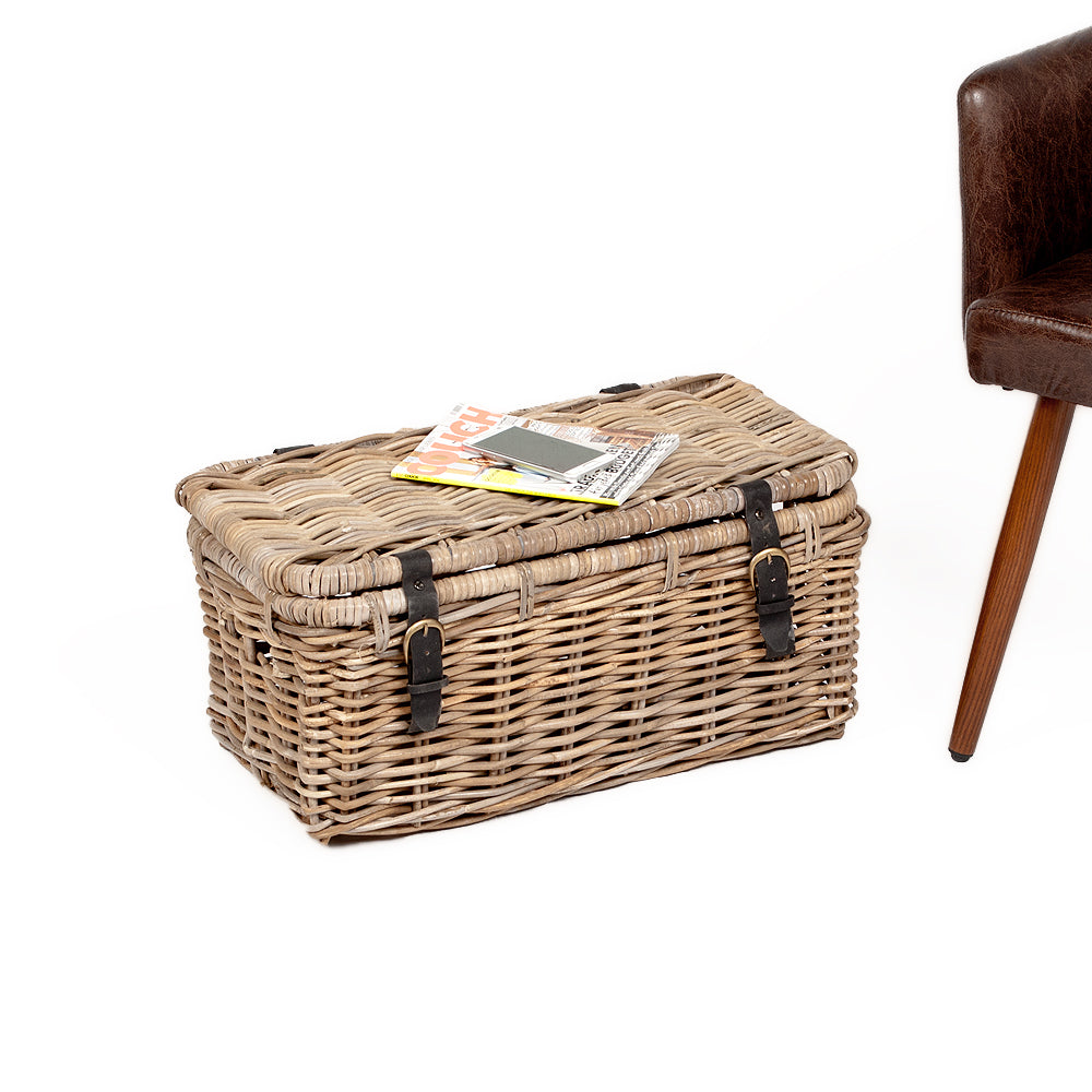 Rattan Truhe RESSY Grey ca. L60cm Couchtisch