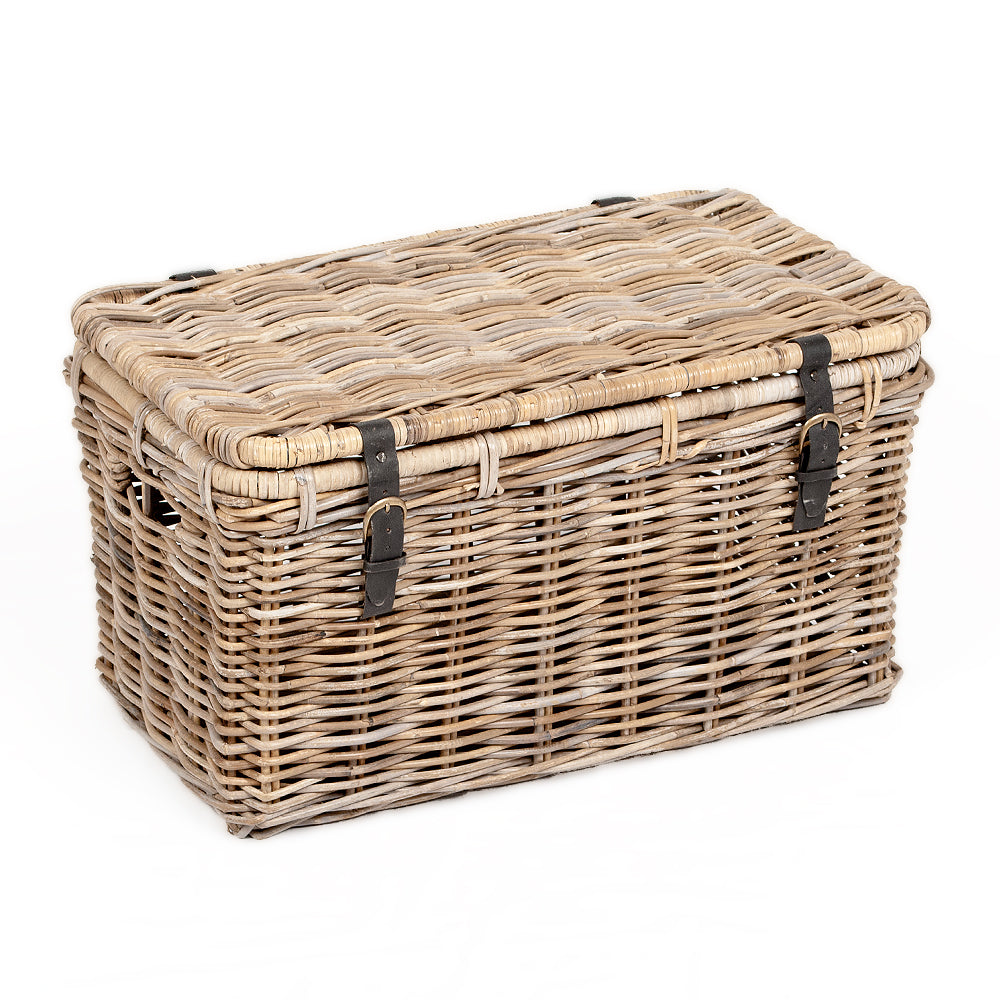 Rattan Truhe RESSY Grey ca. L70cm Couchtisch – LebensWohnArt