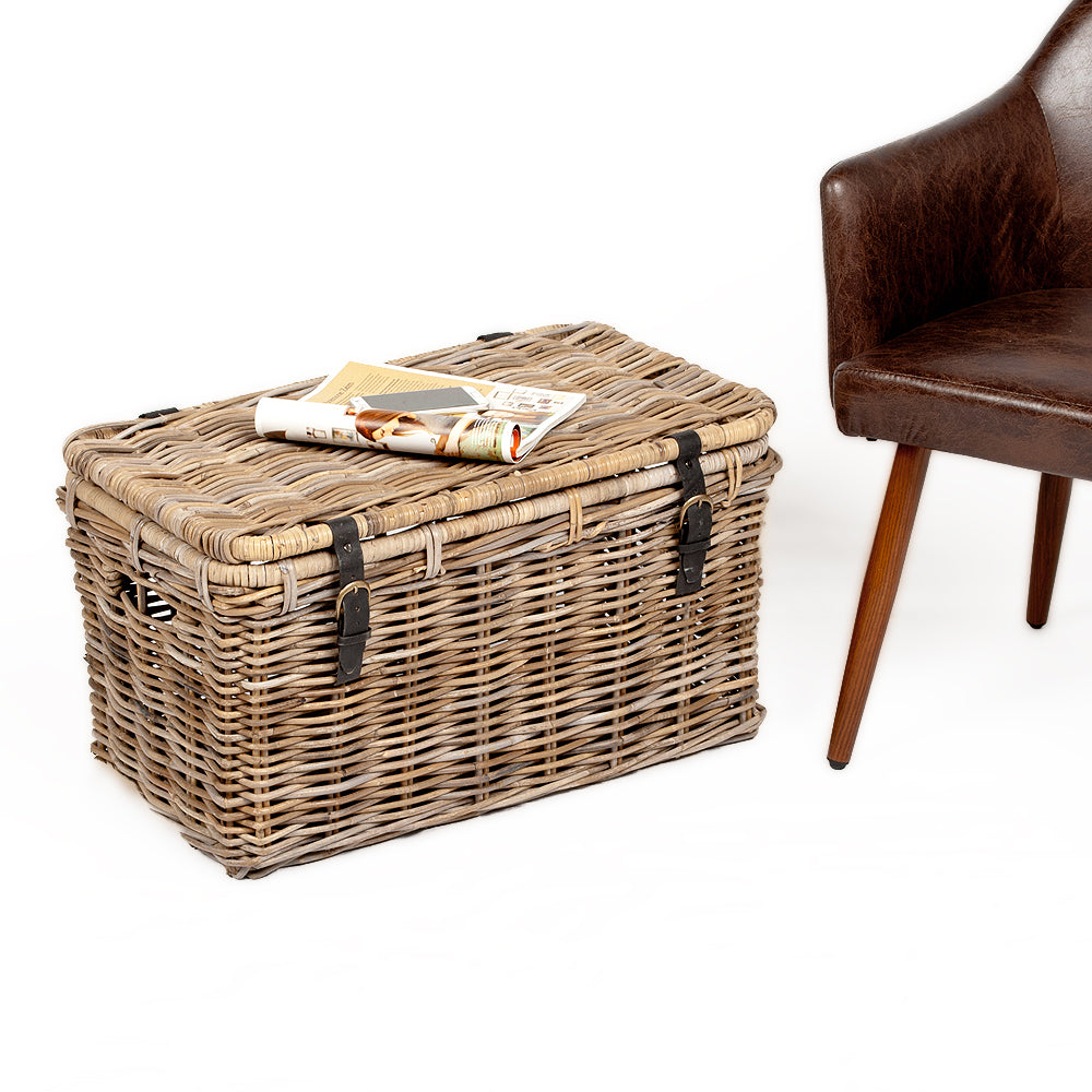 Rattan Truhe RESSY Grey ca. L70cm Couchtisch