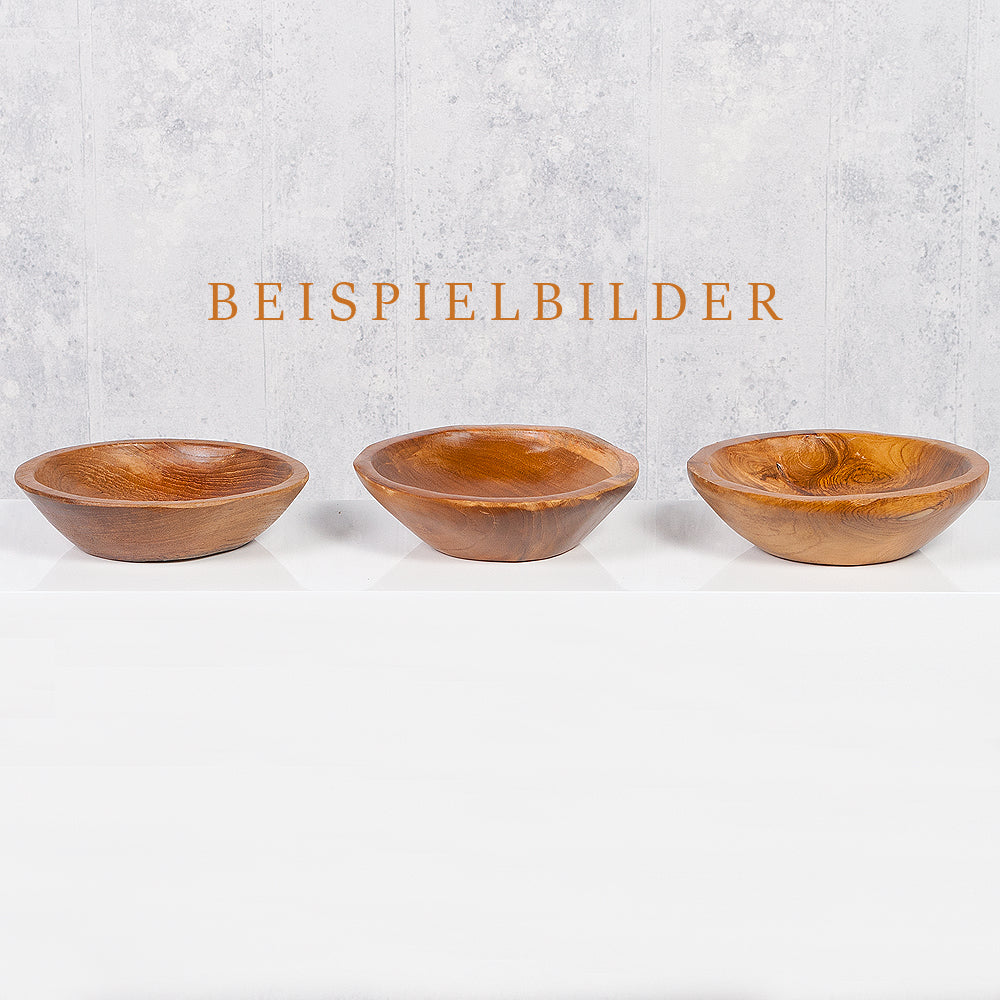 Schale TURKU ca. D20cm aus massivem Teak-Wurzelholz
