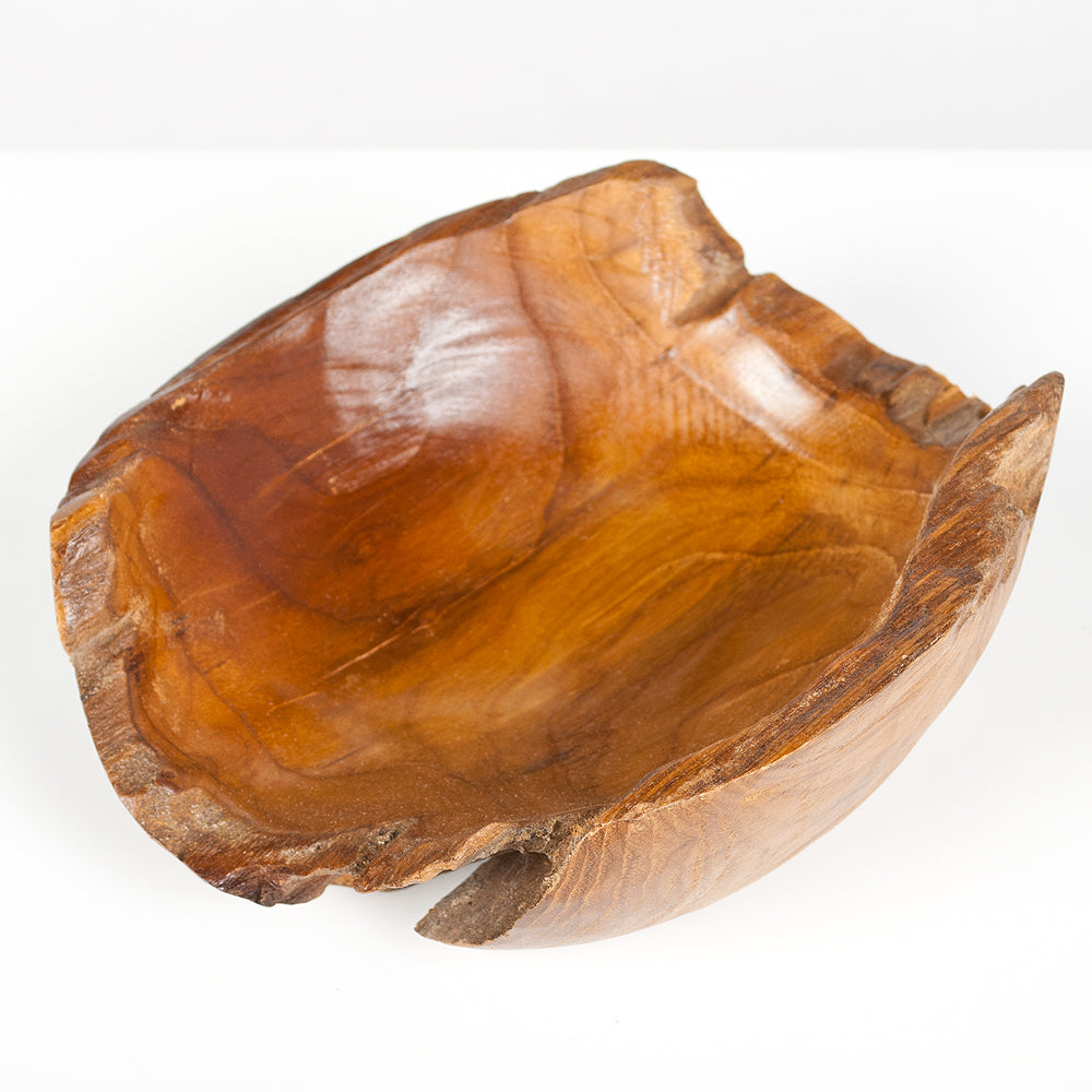 Schale TURKU ca. D20cm aus massivem Teak-Wurzelholz
