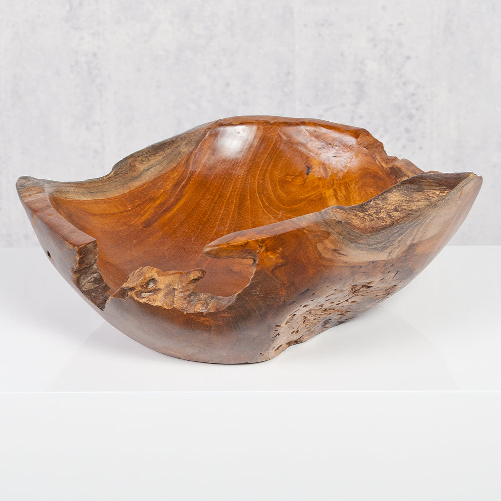 Schale TURKU Ø ca.: 30cm aus massivem Teak-Wurzelholz