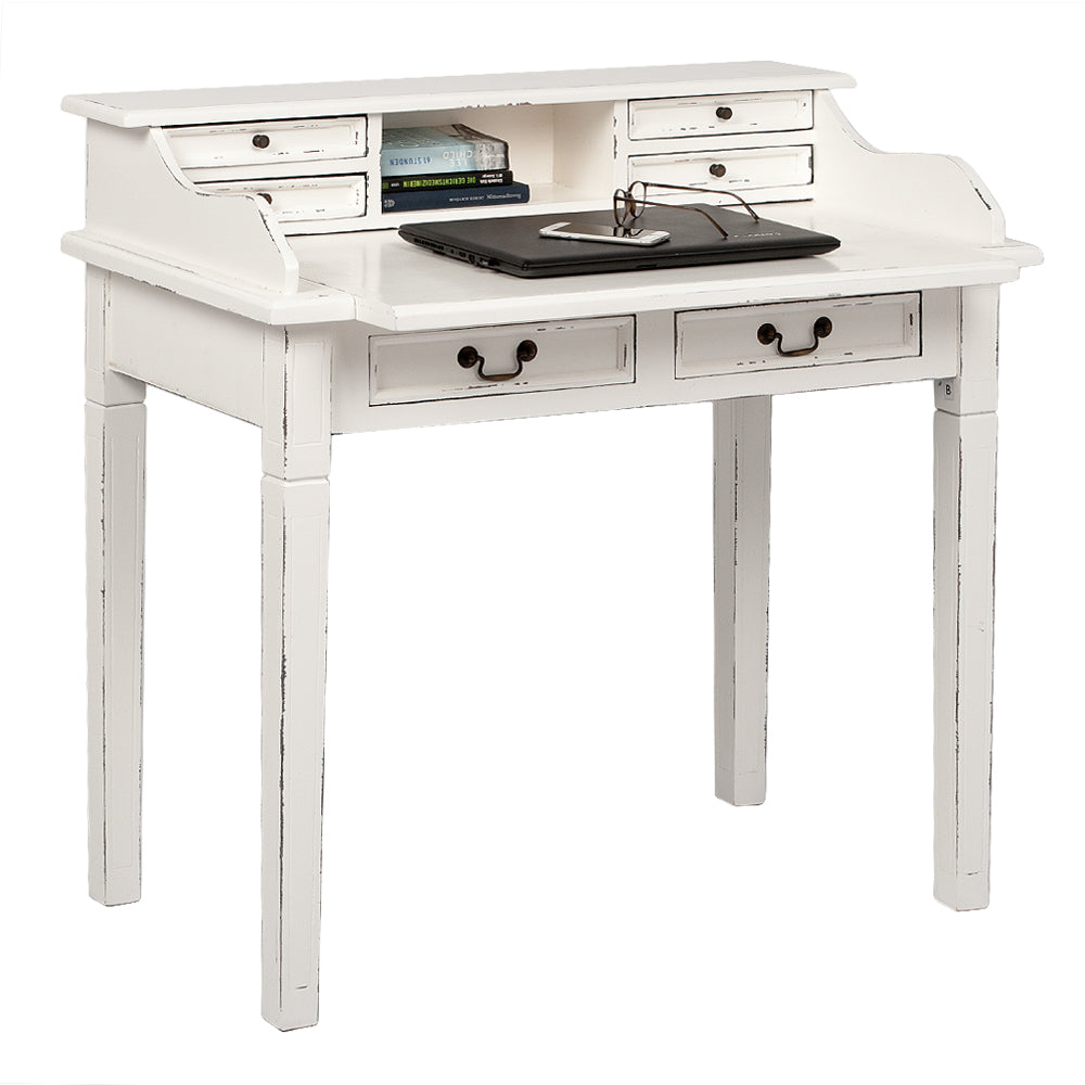 Sekretär ILENA Antik-White ca. L100cm Mahagoni
