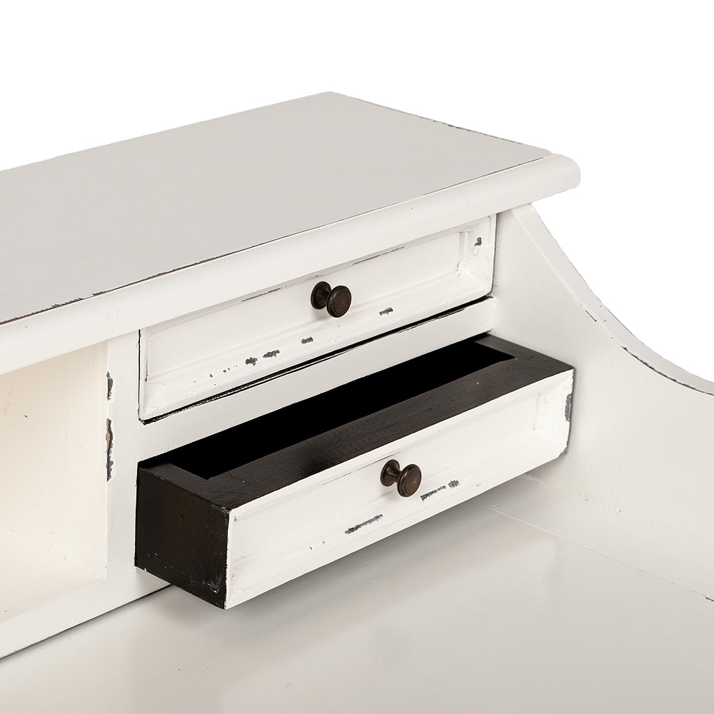 Sekretär ILENA Antik-White ca. L100cm Mahagoni