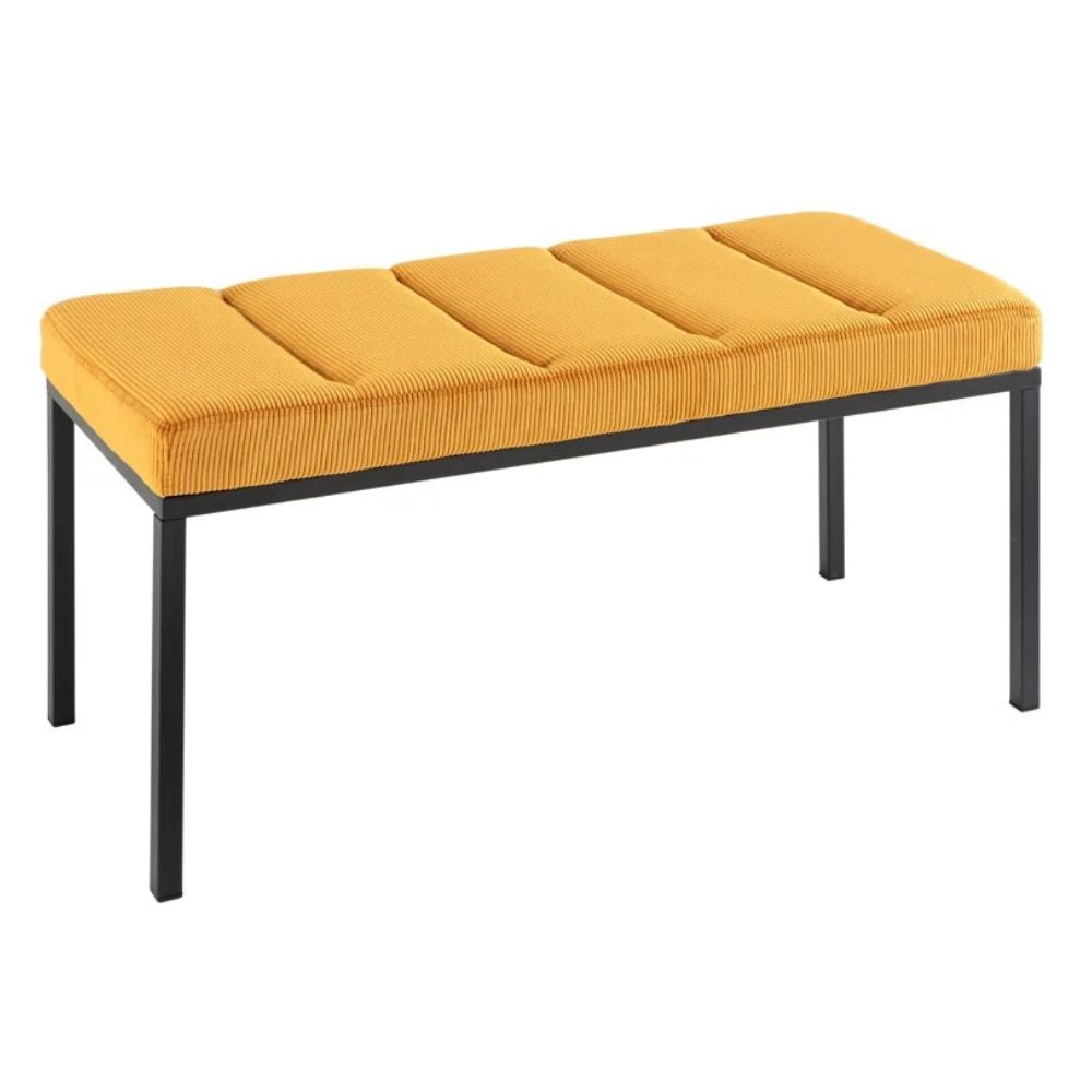 Elegante Sitzbank PLANO 80cm senf-gelb Cord
