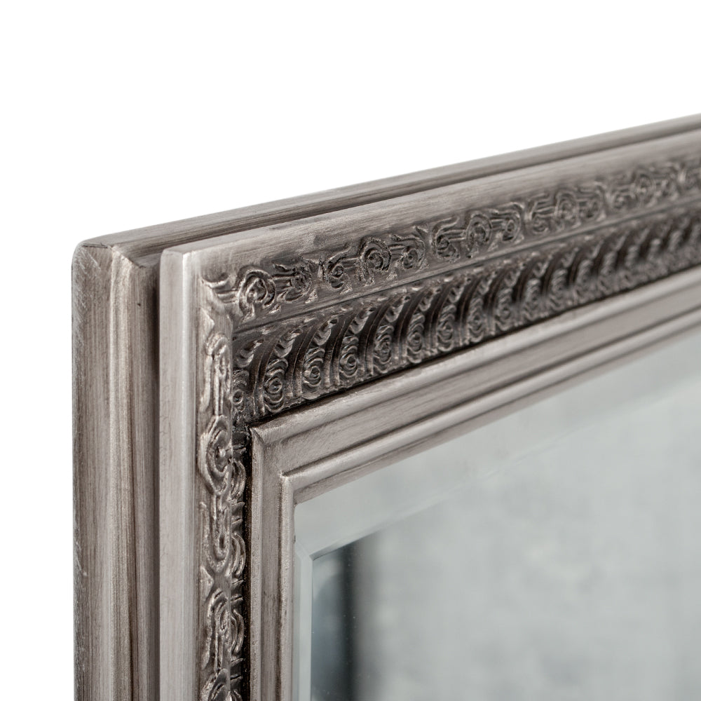 Eleganter Spiegel BESTY Antik Silber 140x50cm Wandspiegel