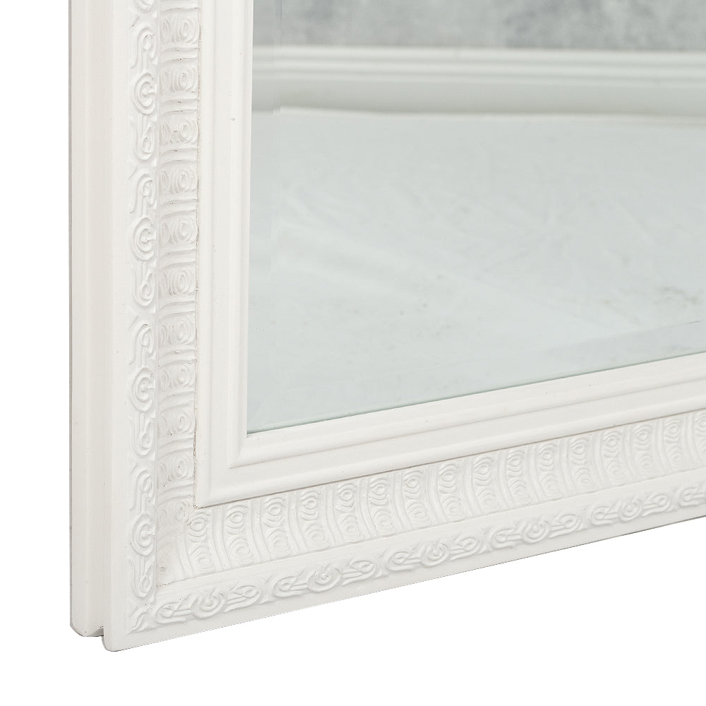 Eleganter Spiegel BESTY Weiss Matt 140x50cm Holzrahmen