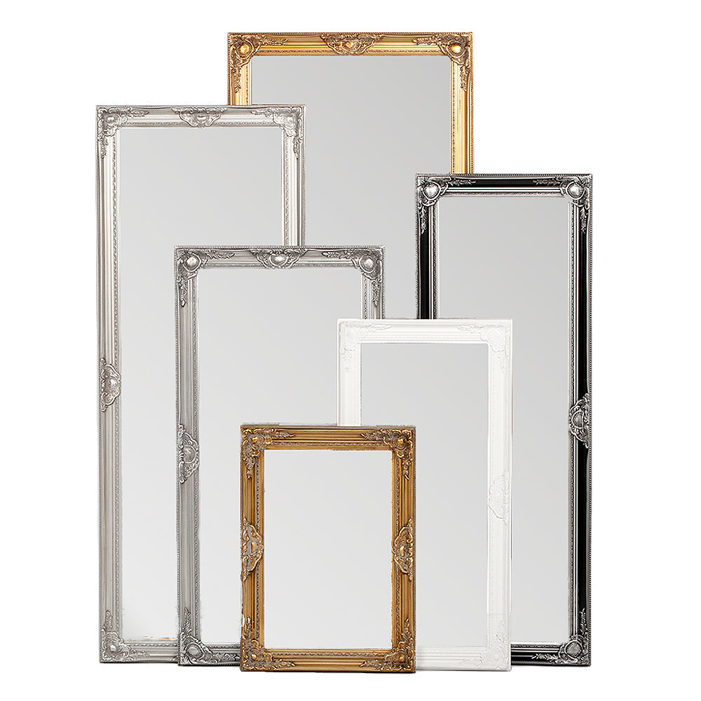 Spiegel LEANDOS barock silber-antik 180x70cm Holzrahmen