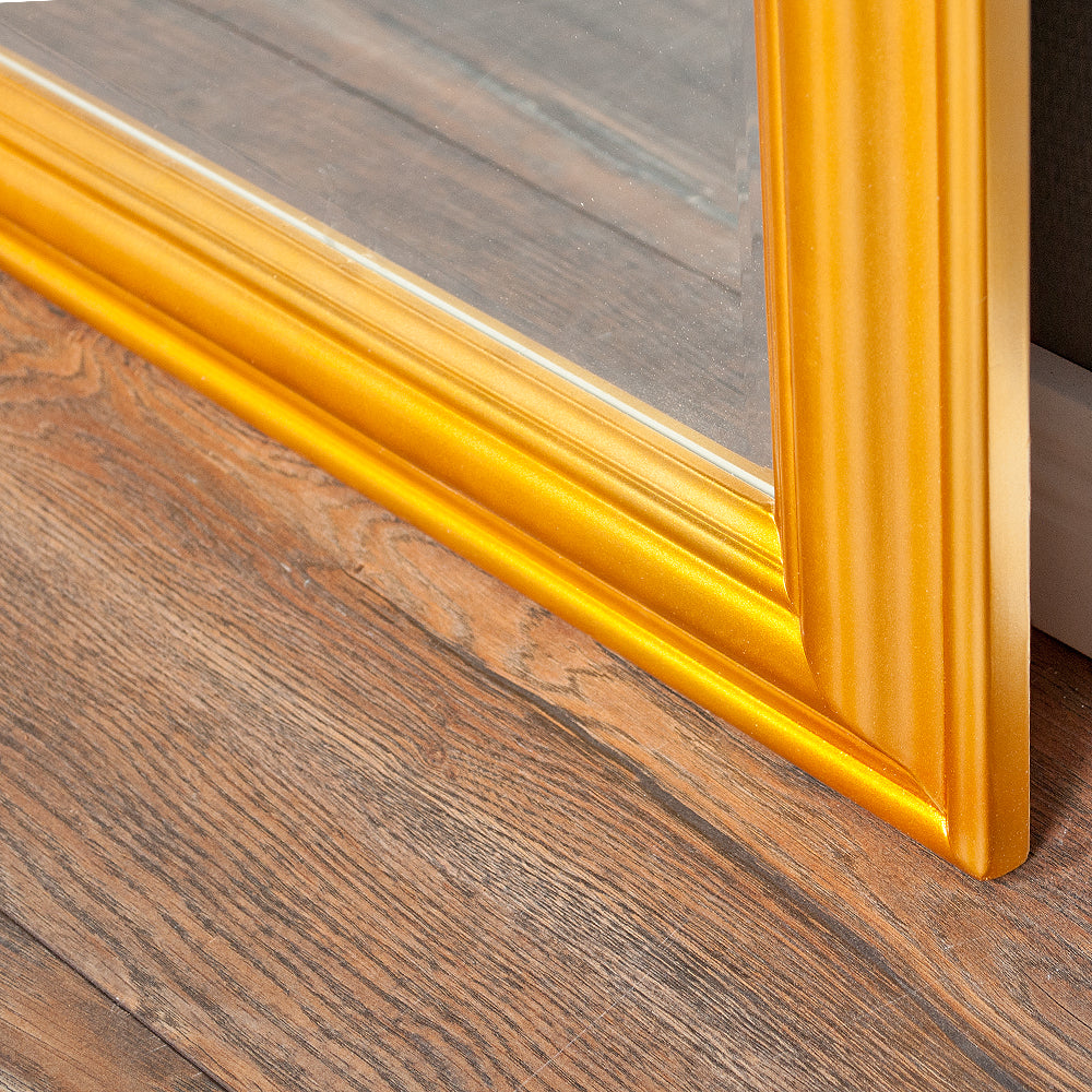 Spiegel ONDA 100x50cm Glanz Gold Holzrahmen