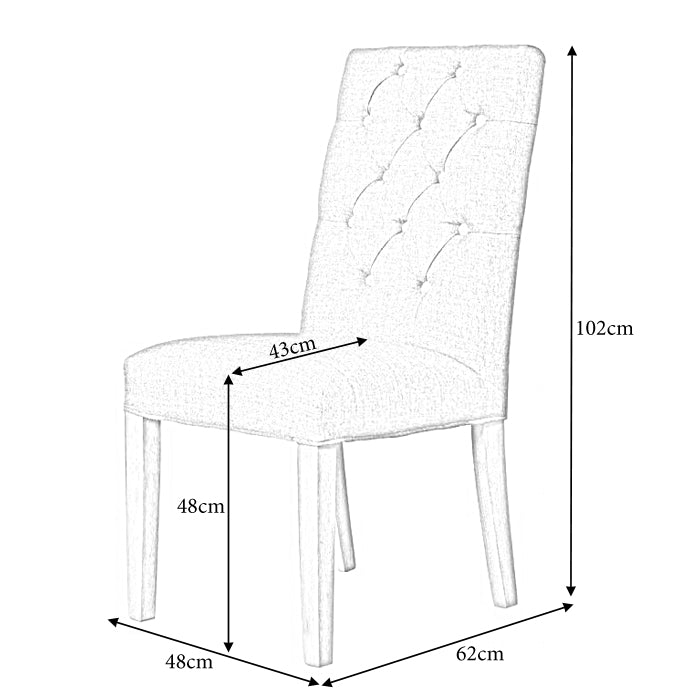Stuhl PARIS Leinenbezug Brown