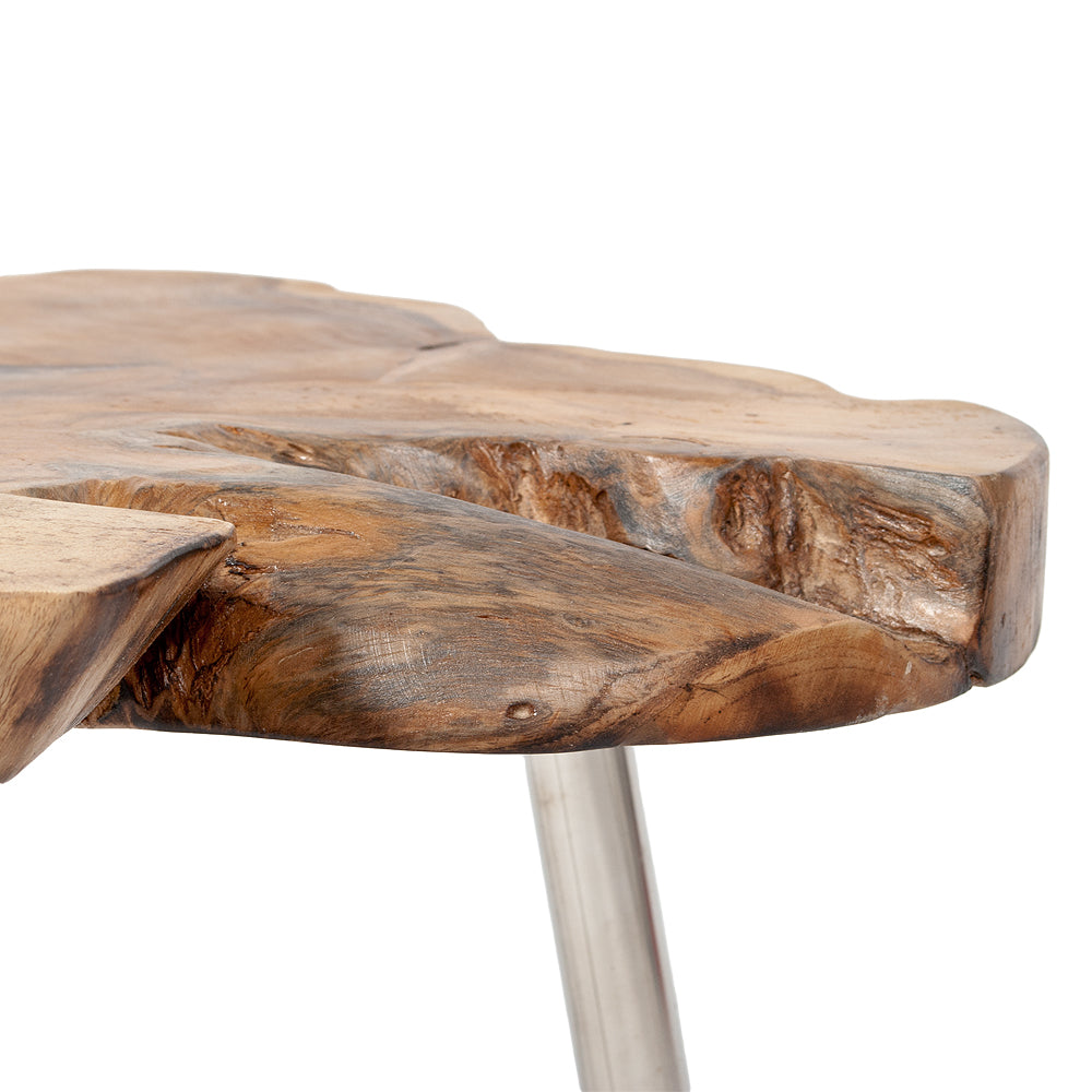 Teak Beistelltisch ANOMALA-L ca. D40-50cm Natural
