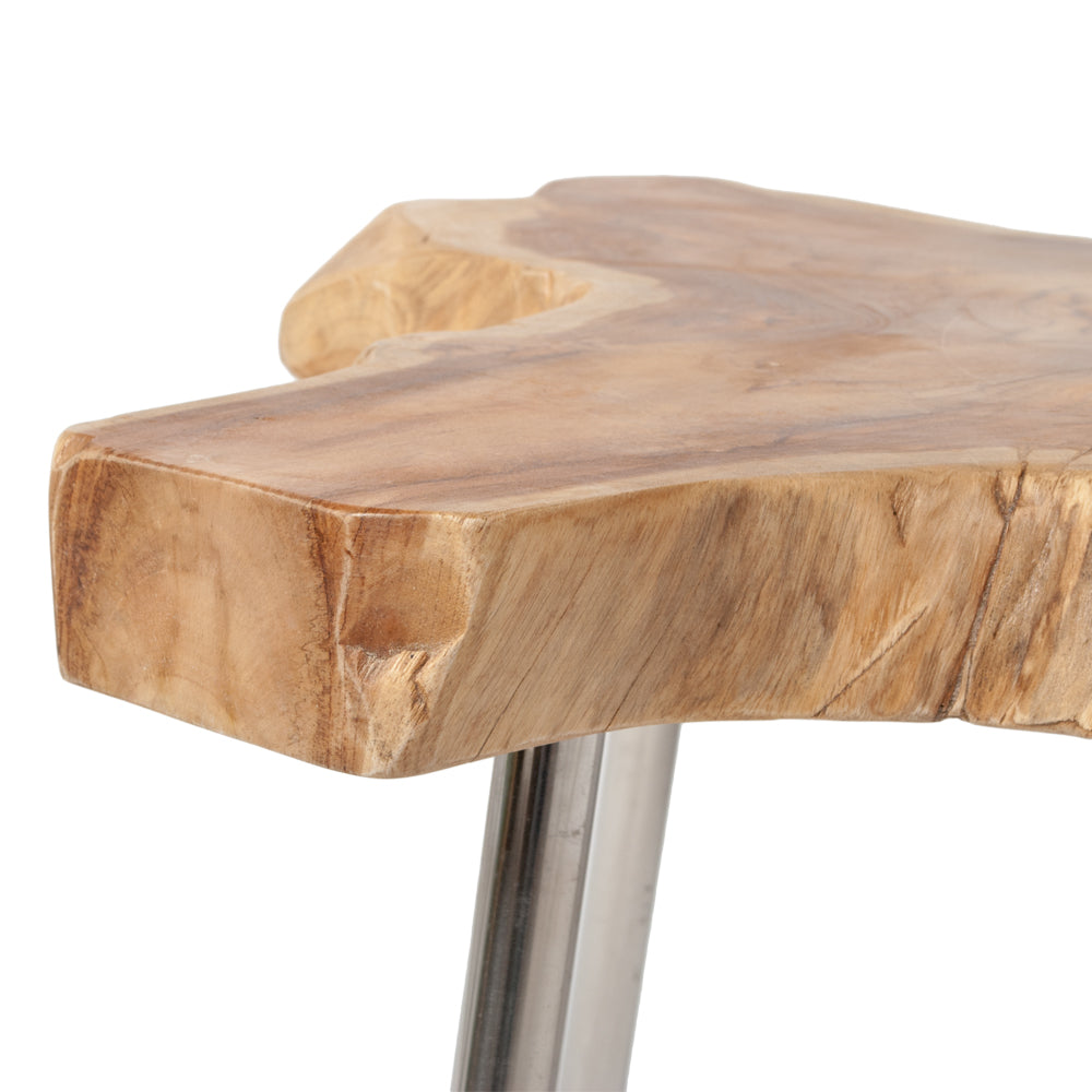 Teak Beistelltisch ANOMALA-L ca. D40-50cm Natural